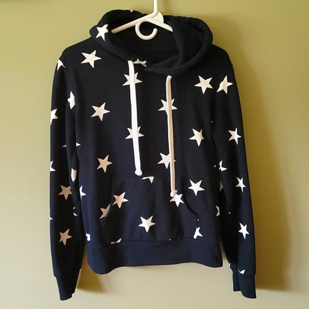 Small navy blue star hoodie